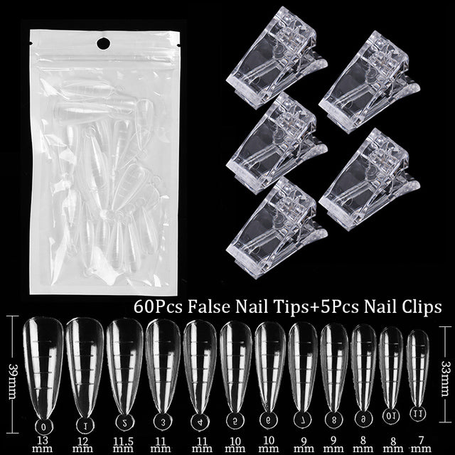 Acrylic Extension False Nail Tips Sculpted Full Cover Nail