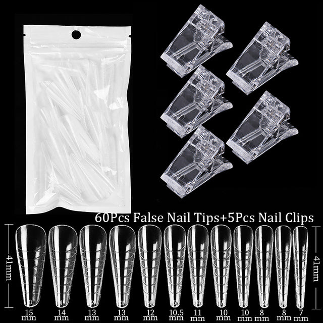 Acrylic Extension False Nail Tips Sculpted Full Cover Nail