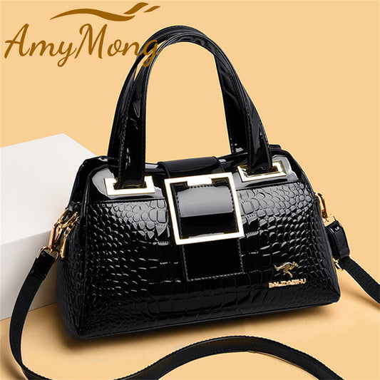 Luxury Designer Handbag Purses Brand Crossbody Bags for Women 2022 New Crocodile Pattern Leather Shoulder Bags Casual Tote Bag