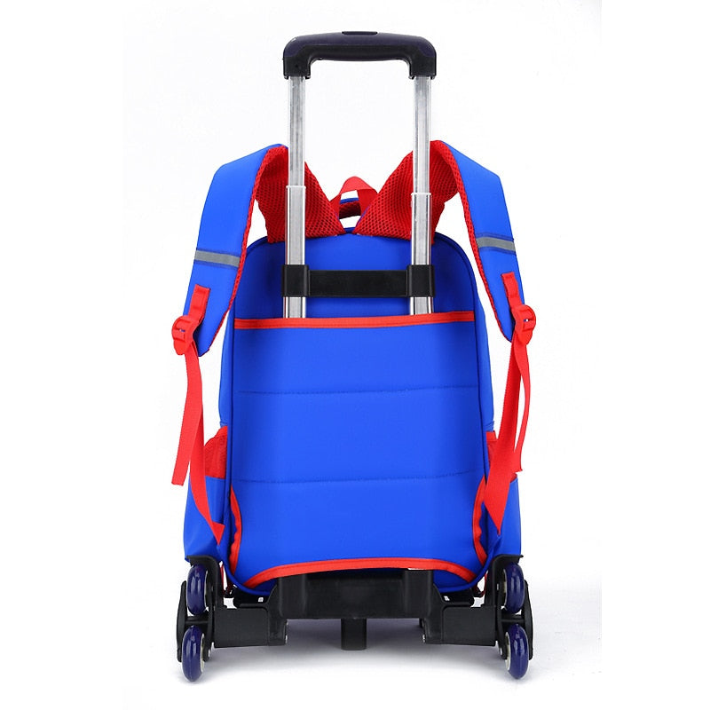 Disney 2 In 1 Trolley Backpack with Wheels Bag Spiderman