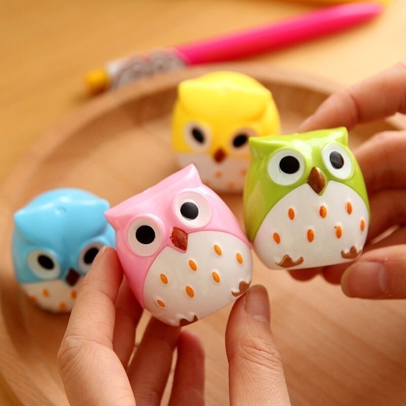 Mini Funny Cute Lovely Owl Pattern Pencil Sharpener