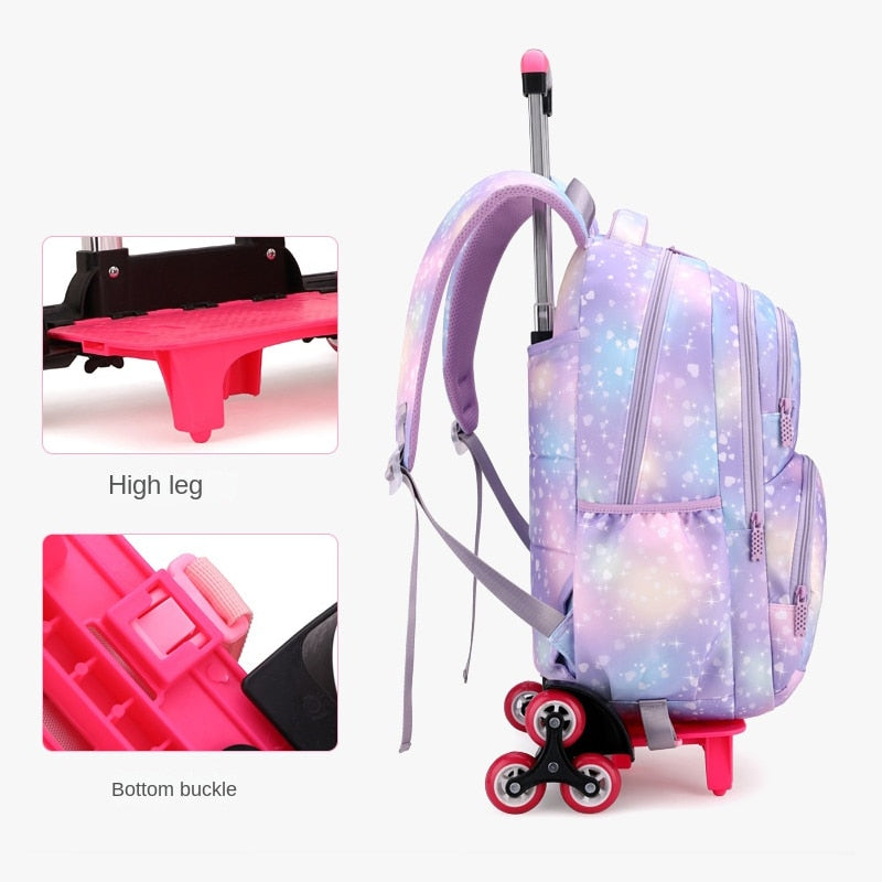 Children School bag set with Wheels