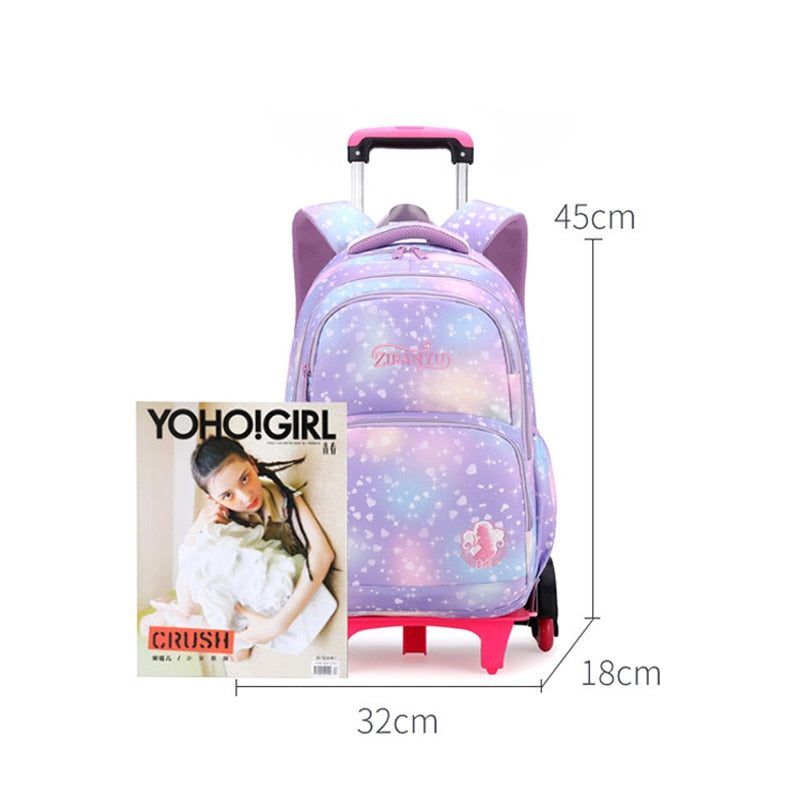 Children School bag set with Wheels