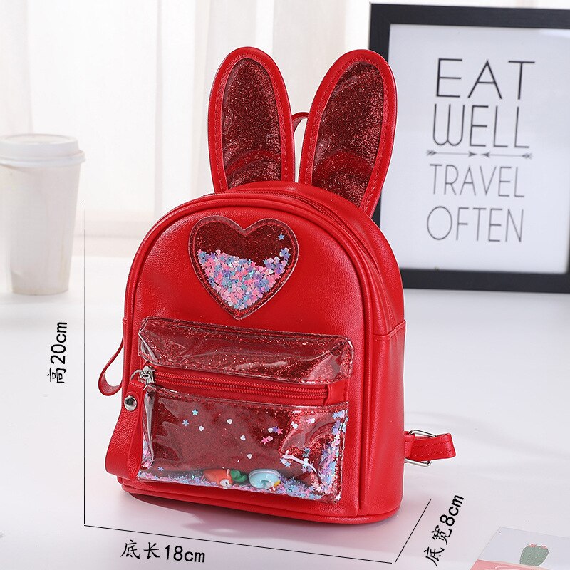 Children's Small Backpack Cute Rabbit Ear School Bags for Kids